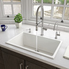 Alfi Brand 30" White Undermount / Drop In Fireclay Kitchen Sink AB3018UD-W